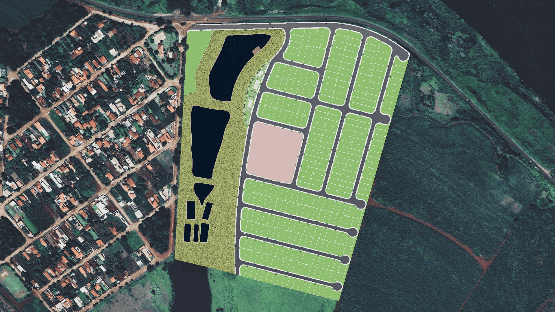 Mapa e localização do Lagos Residencial